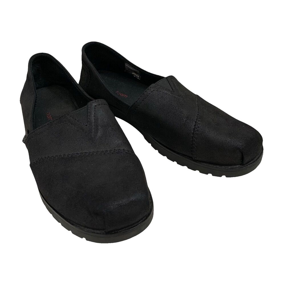 Skechers Shoes 9.5 Black Bobs Chill Lugs Urban Spell Memory Foam Faux Fur Lining